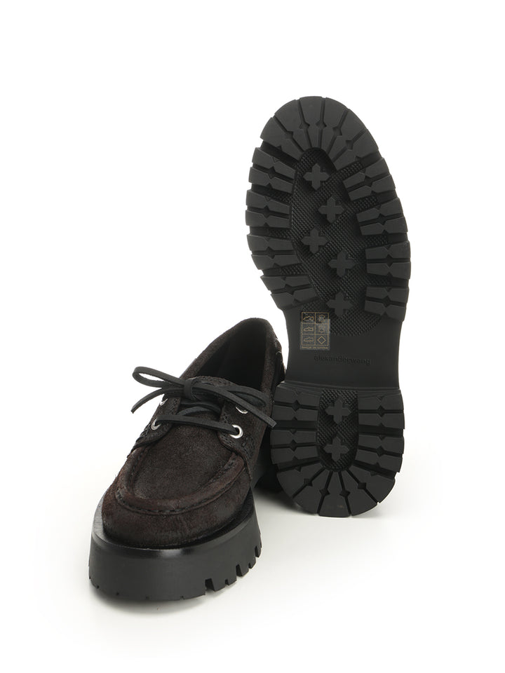 Alexander Wang Suede Boat Loafers Scarpe basse - Marrone | 5d7a25a6b1da1ecf5f6fe14be47707c88f3d4e01