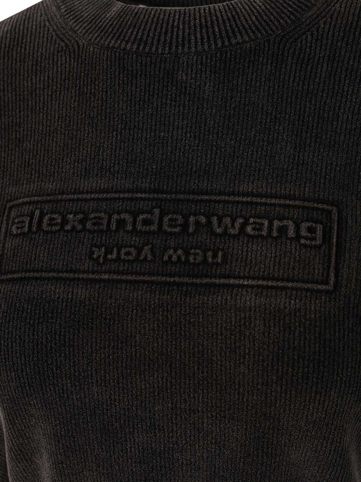 Alexander Wang Short T-Shirt Sweatshirts - Nero | 3e7d49466a28f2b84c3d1f99d0bd49f408c201f6