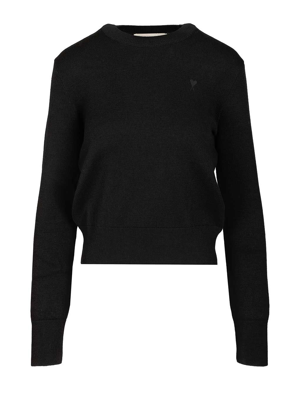 Ami Ami De Coeur Sweater Knitwear - Nero | 8c59fb363c92c9c68c54af8df1a2bd310ace2710