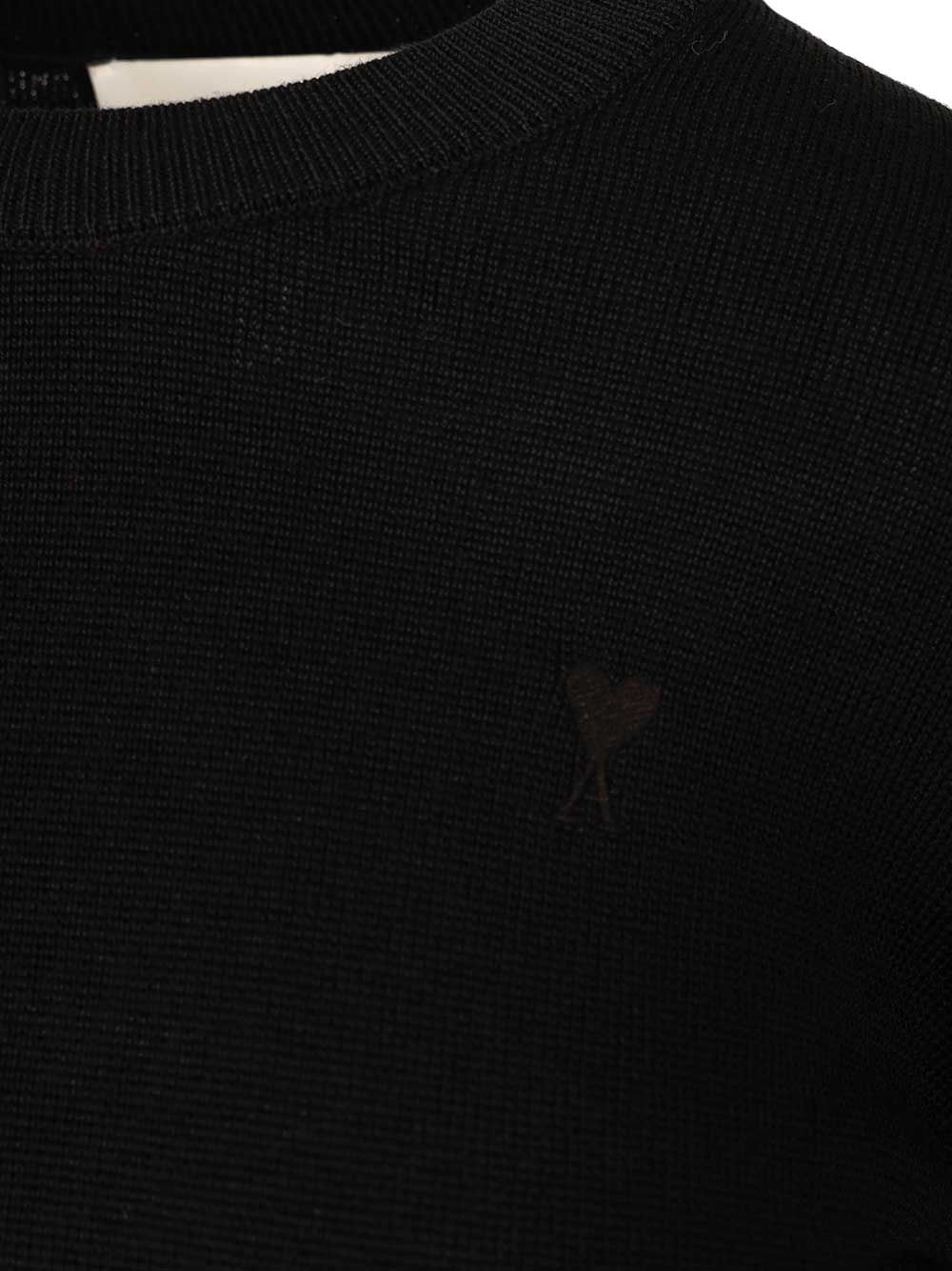 Ami Ami De Coeur Sweater Knitwear - Nero | 8554b864502f697b3348cba1c64e9716e4395a6d
