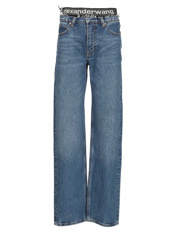 Alexander Wang Indigo Ez  With Integrated Design Jeans - Blu | 65f75b605ccf39a5514b8f6809c6f9743d24a804