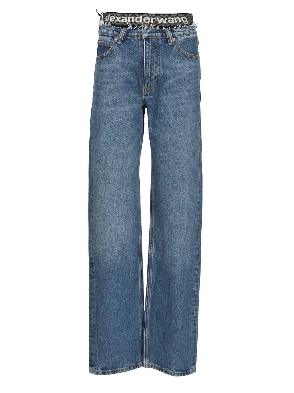 Alexander Wang Indigo Ez  With Integrated Design Jeans - Blu | ffb351e2d4797c8ee789541e206a850183a7c491