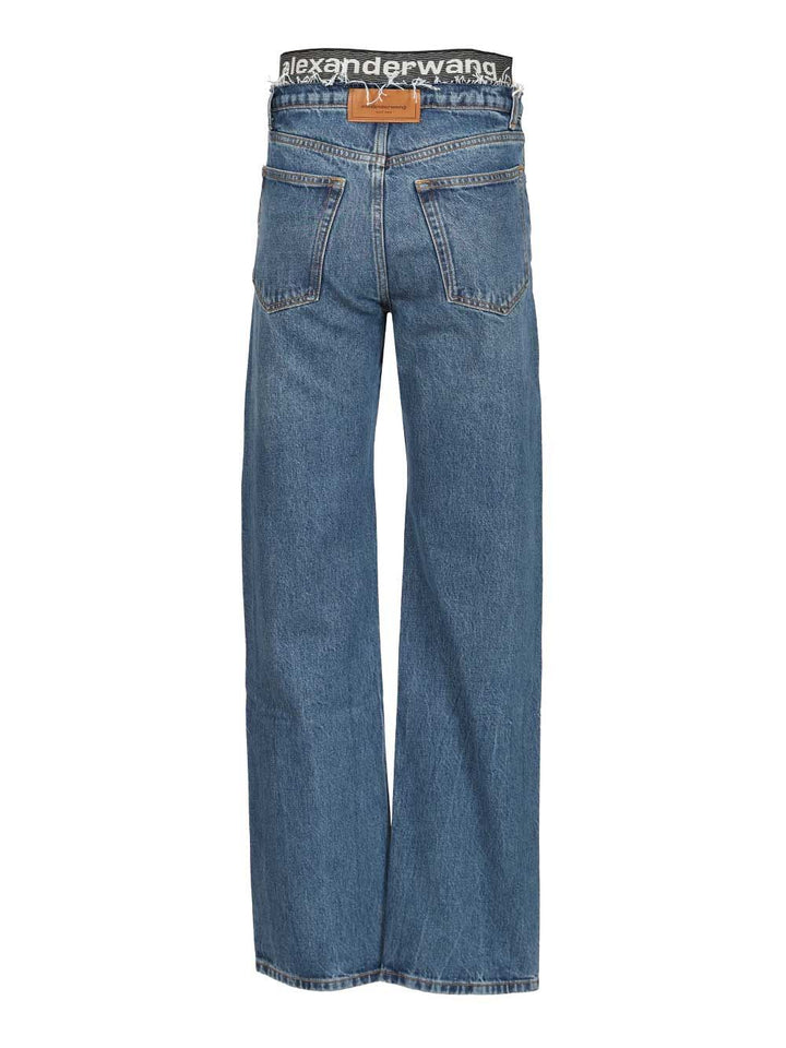 Alexander Wang Indigo Ez  With Integrated Design Jeans - Blu | 24af8ef86475ba2688b7cd1aa930fa72f184d42a