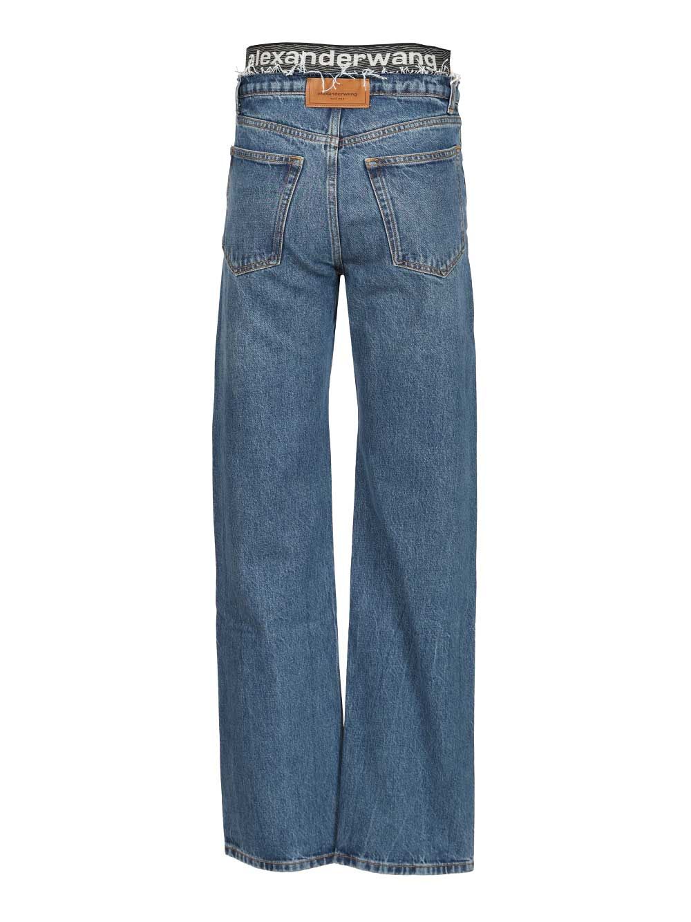 Alexander Wang Indigo Ez  With Integrated Design Jeans - Blu | 24af8ef86475ba2688b7cd1aa930fa72f184d42a