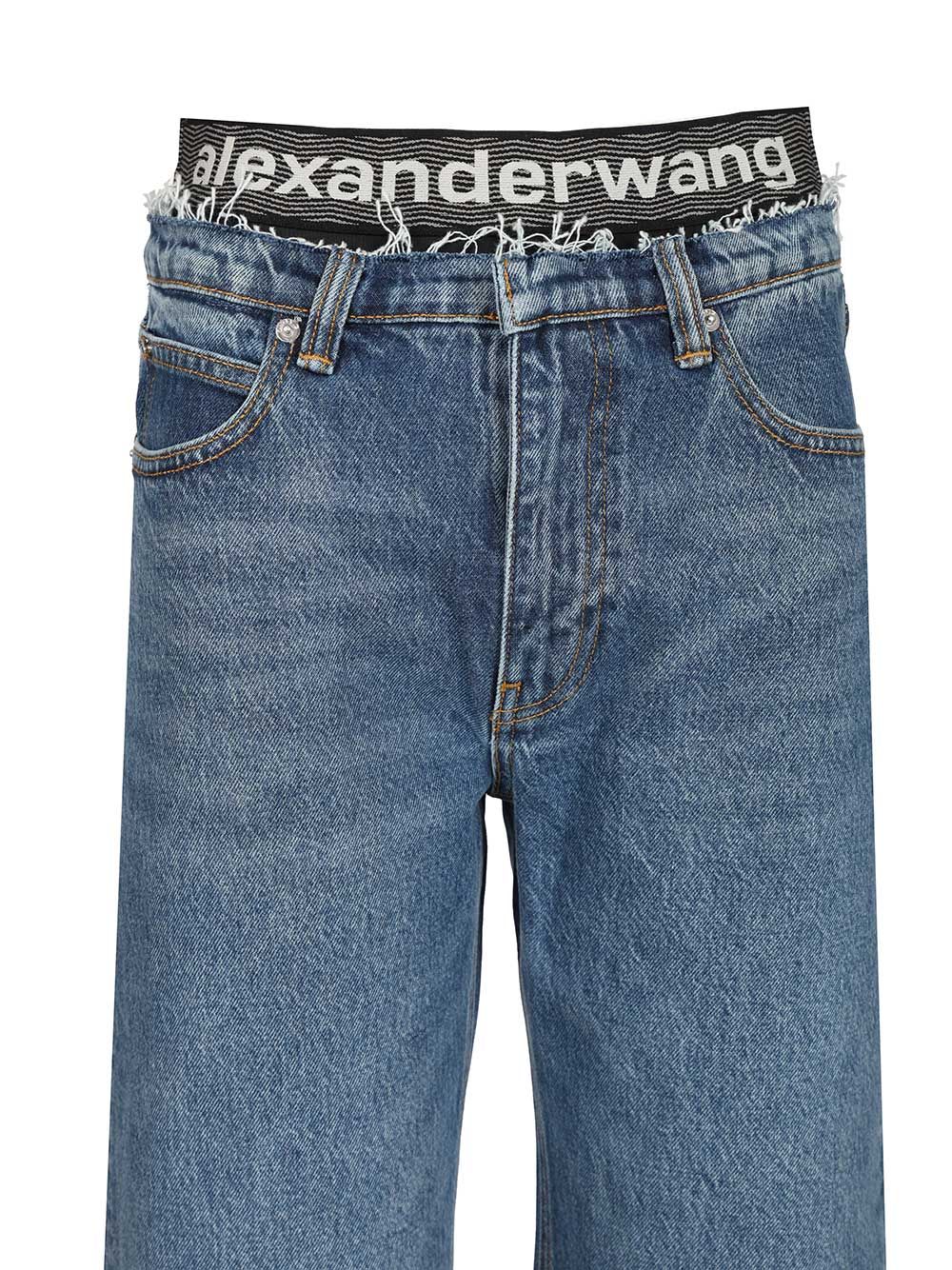 Alexander Wang Indigo Ez  With Integrated Design Jeans - Blu | 60c73de568cbceb2f28fd44ec96d5b0d63a2a3b8