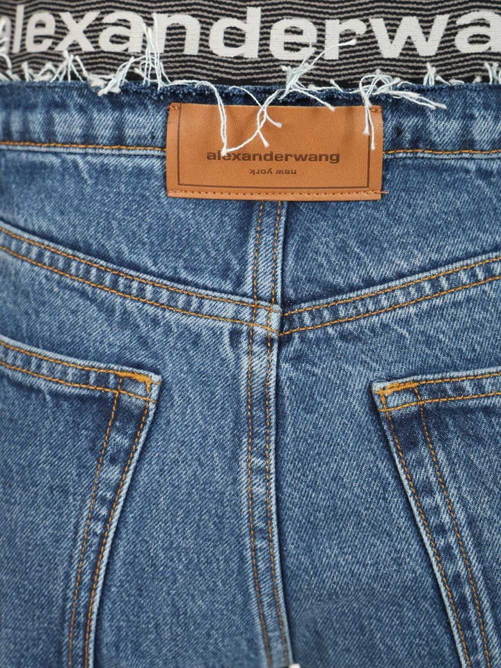 Alexander Wang Indigo Ez  With Integrated Design Jeans - Blu | 6db2487a7fdbacf0d624eacaf79c0daec401edb8
