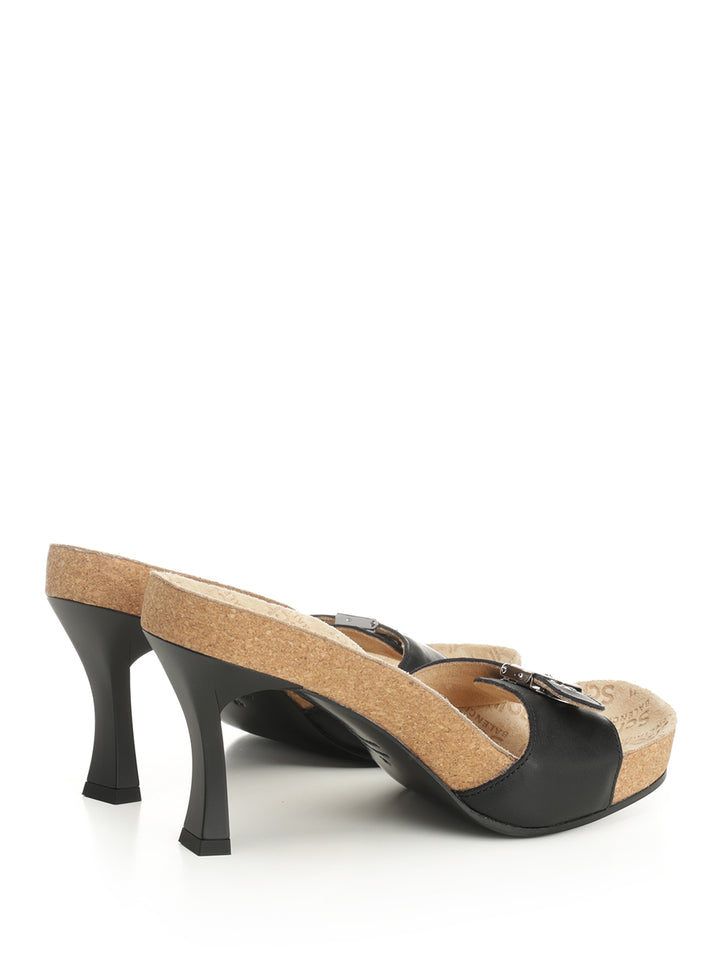 Balenciaga Scholl Sabot 80mm Sandali - Nero | 4c3e254834c2c7e1fe498e66045297cd120a21bc