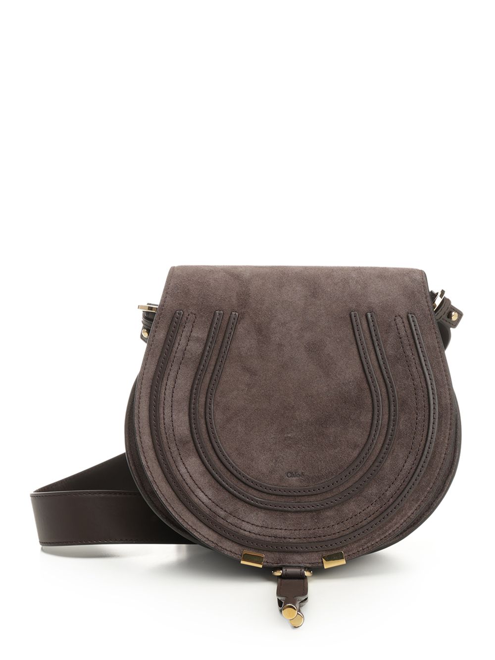 Chloe' Saddle Marcie Crossbody Bags - Marrone | f27ff0877a0ed3c41bb5d42d6e20d12635f10680