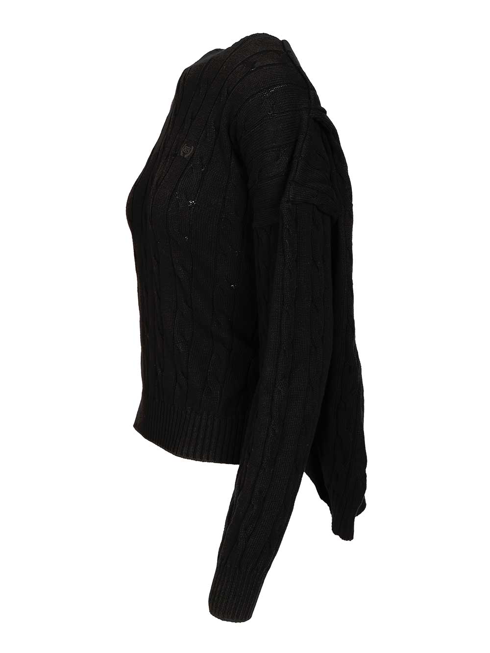 Balenciaga Cotton Sweater Top - Nero | fd04b945e2657860a0340befb6d2da7d786a82f2