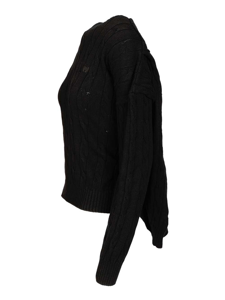 Balenciaga Cotton Sweater Top - Nero | fd04b945e2657860a0340befb6d2da7d786a82f2