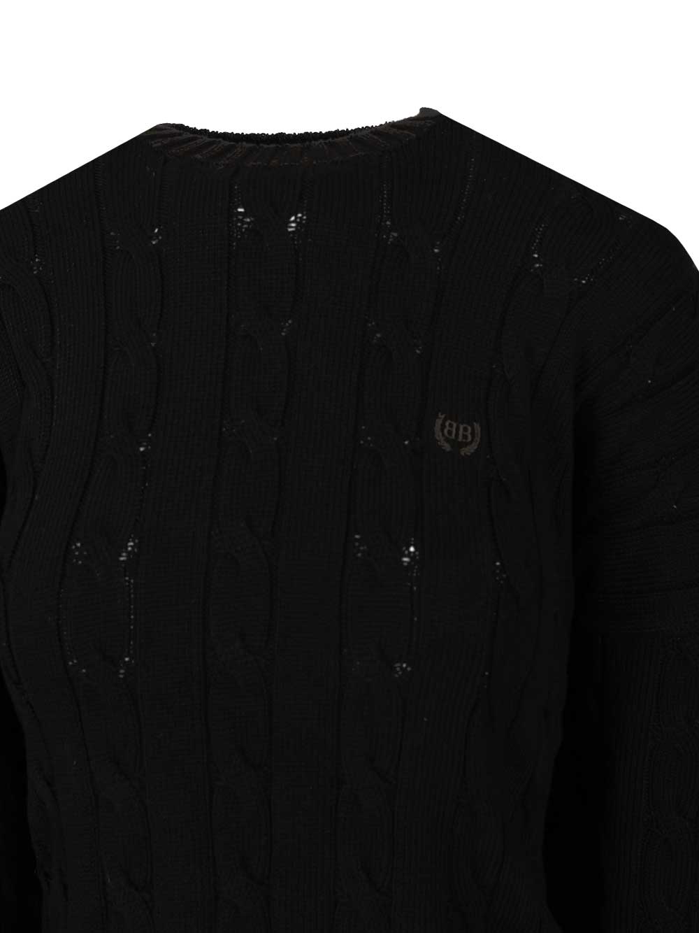 Balenciaga Cotton Sweater Top - Nero | 4385c066d5c4719eb08ebc4891f3bb5d00c1065c