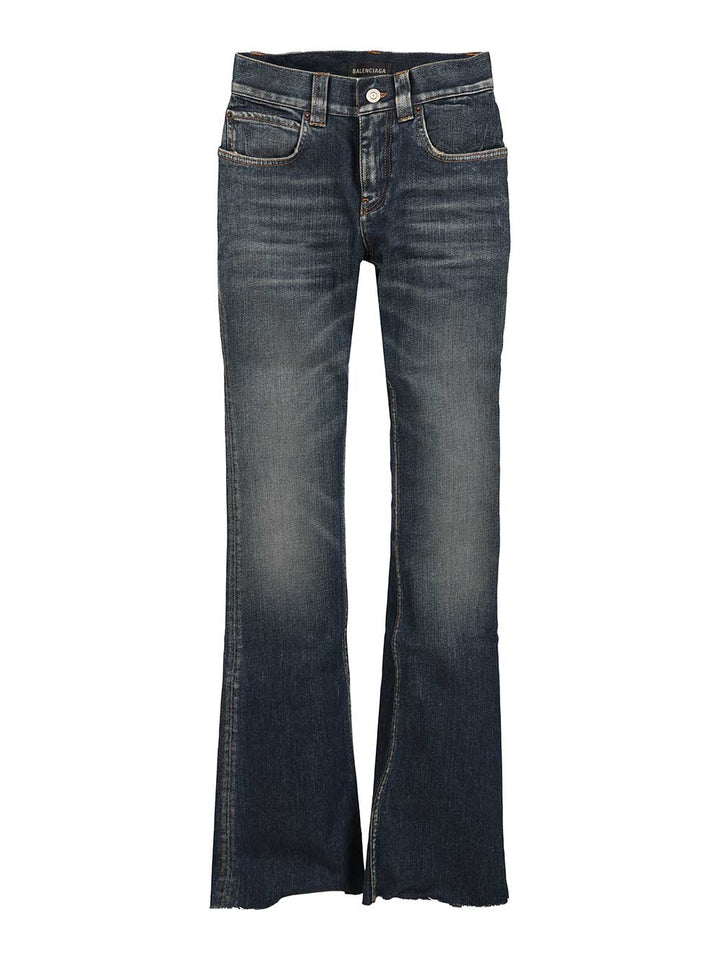 Balenciaga Slim Fit Bootcut Pants Jeans - Blu | 032c5e73d6970e1e2e9d25445bb978fa99e3e2b3