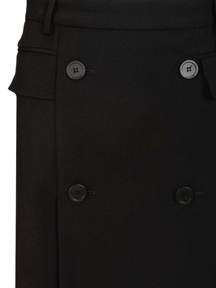Balenciaga Double-Breasted Skirt Gonne - Nero | 340194e1ab3ce25edcd78177c132d1e09f9f2245