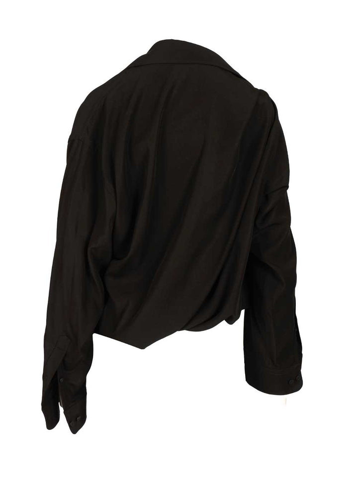 Balenciaga One Shoulder Shirt Shirts - Nero | df9b6ca67168a2d8398a40e57f725a333d485096