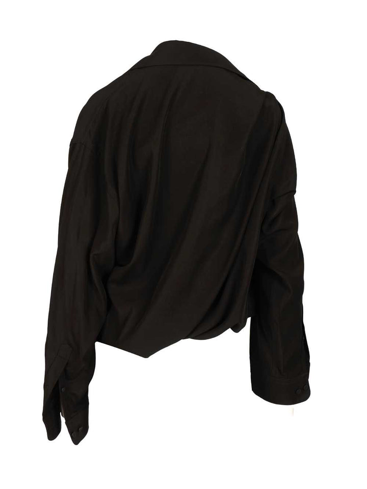 Balenciaga One Shoulder Shirt Shirts - Nero | 4e93928dd3ffe1d7bb1213cb67687535f578430d