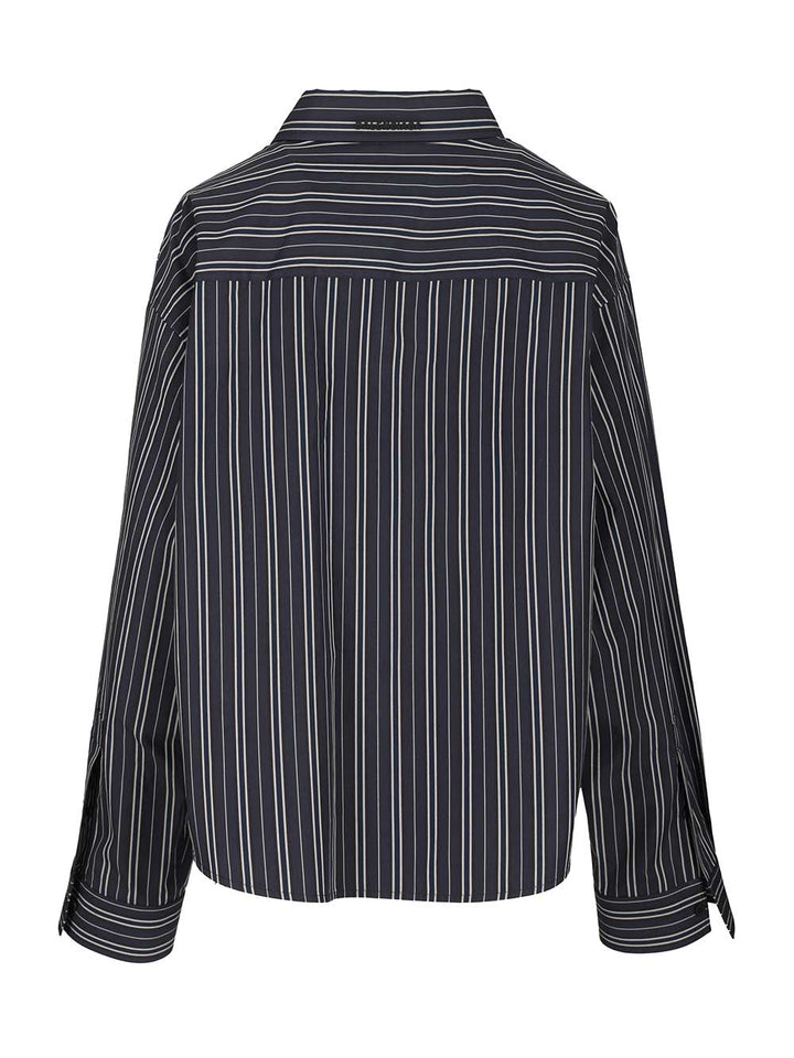 Balenciaga Semi-Fitted Shirt In Cotton Poplin Shirts - Blu | 01951b3500ad9bbdbe62a06a9b34f2eca3780e30