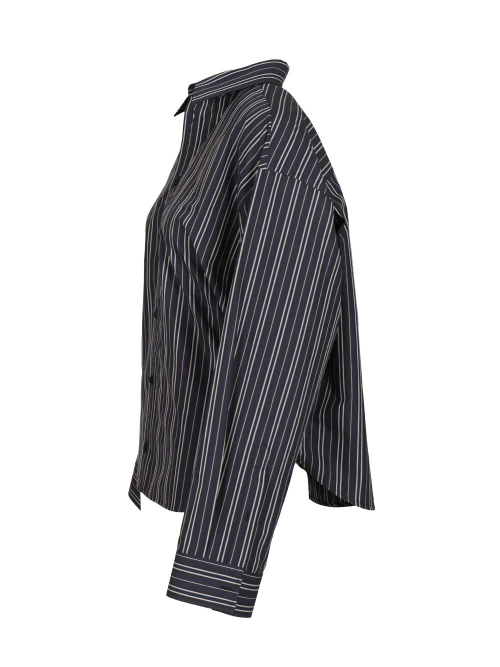 Balenciaga Semi-Fitted Shirt In Cotton Poplin Shirts - Blu | 4fbfe6cbf1729327e0051bebdd4114b16a2026d6