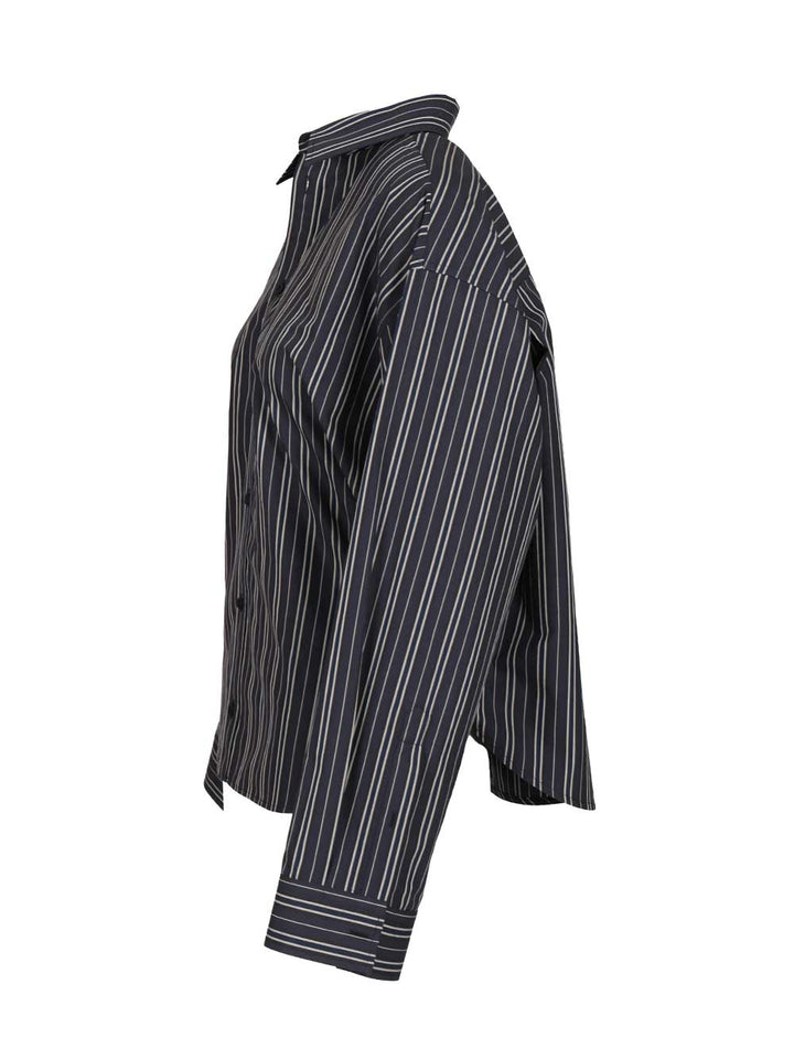 Balenciaga Semi-Fitted Shirt In Cotton Poplin Shirts - Blu | 4fbfe6cbf1729327e0051bebdd4114b16a2026d6