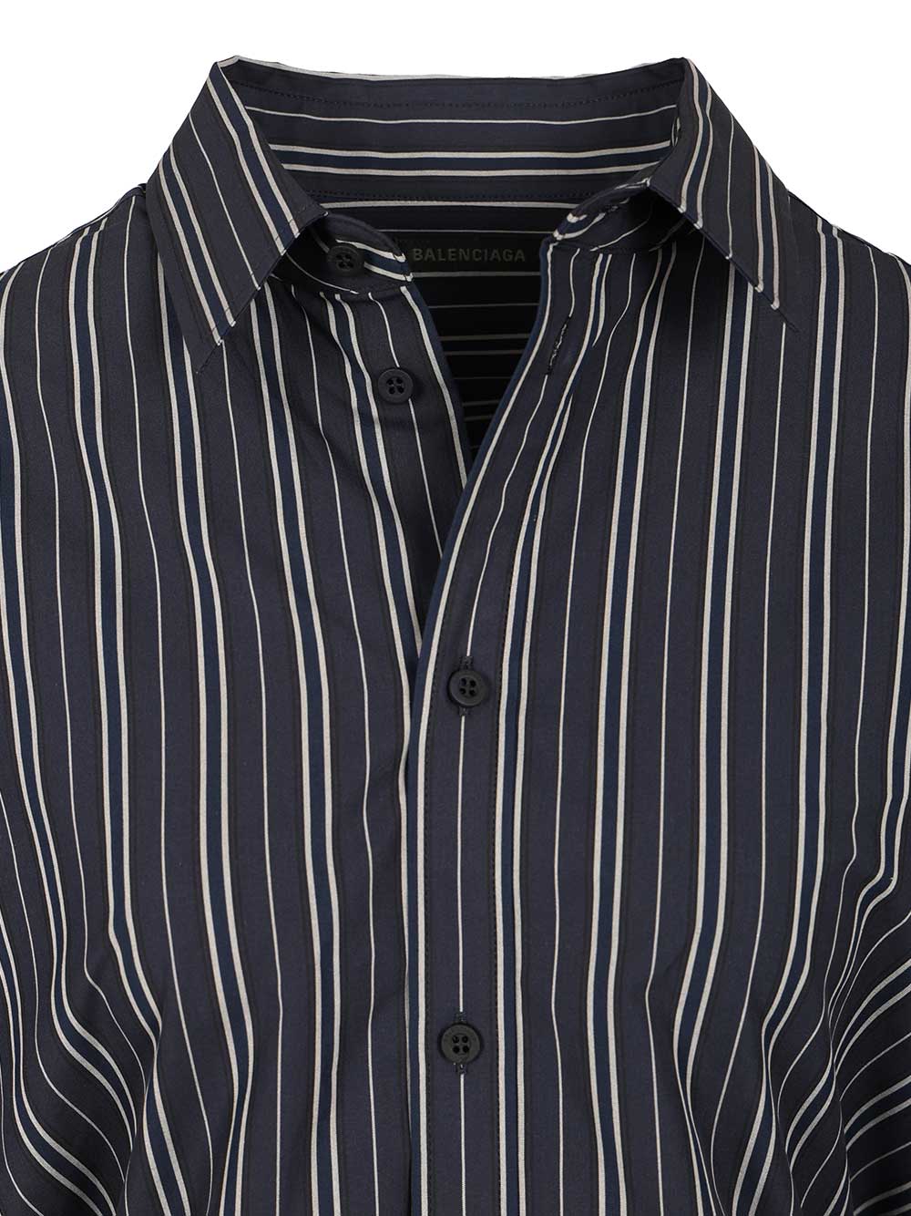 Balenciaga Semi-Fitted Shirt In Cotton Poplin Shirts - Blu | 7c383c15188adbfab5b8382a454458bdcd2e1105