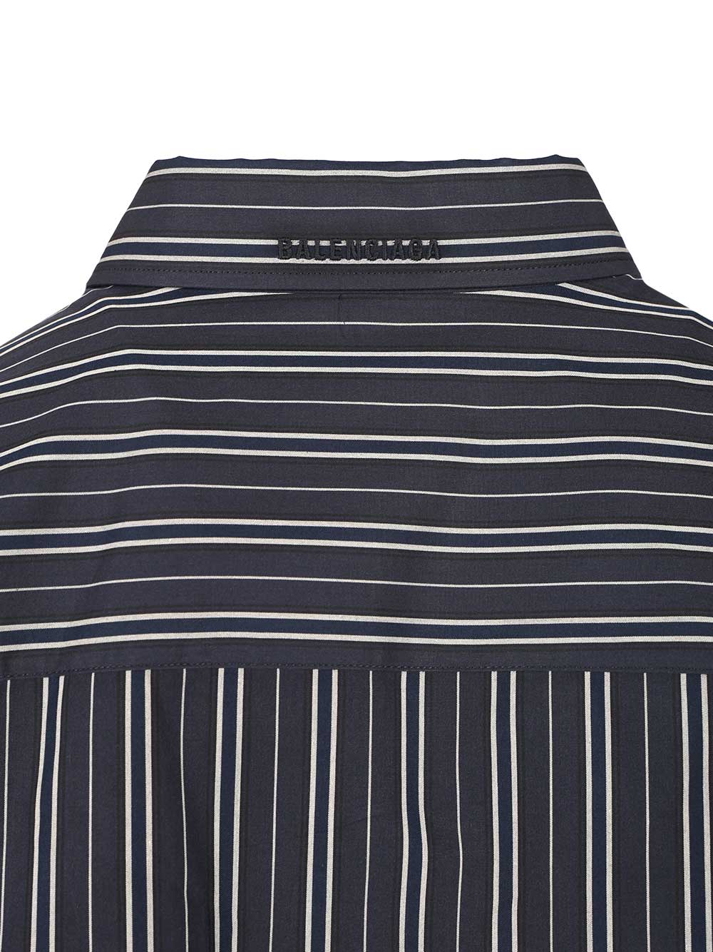 Balenciaga Semi-Fitted Shirt In Cotton Poplin Shirts - Blu | 4c984b774f546c80f3f7a98489e080a5fe7c480e