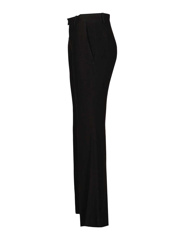 Balenciaga Flared Trousers In Black Flowing Viscose Jeans - Nero | 62731c040829a45c62d09fa8039ab58d1f3f6d10