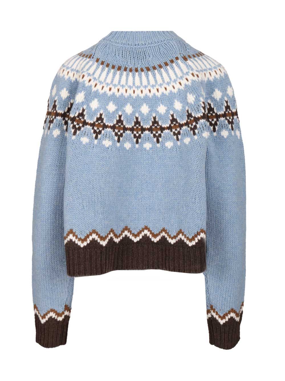 Alanui Sweet Winter Knitwear - Light blue | f17203280a37184b330e73ff2428f4aa04ba0abb