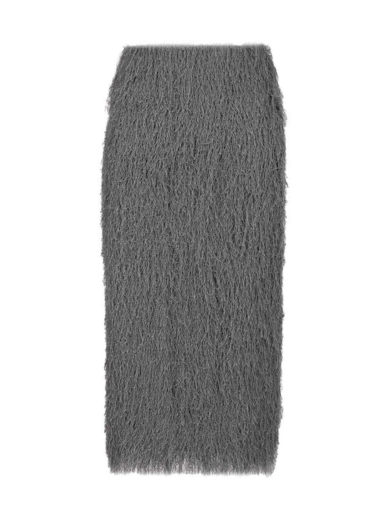 Fringed Skirt Gonne Grey