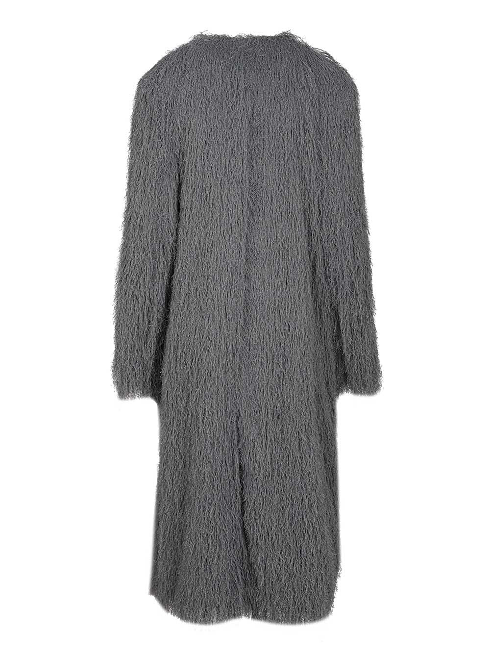 Dries Van Noten Fringed Coat Coats - Grey | bfeca54d1d006547eada3284e29abb042dc389ac