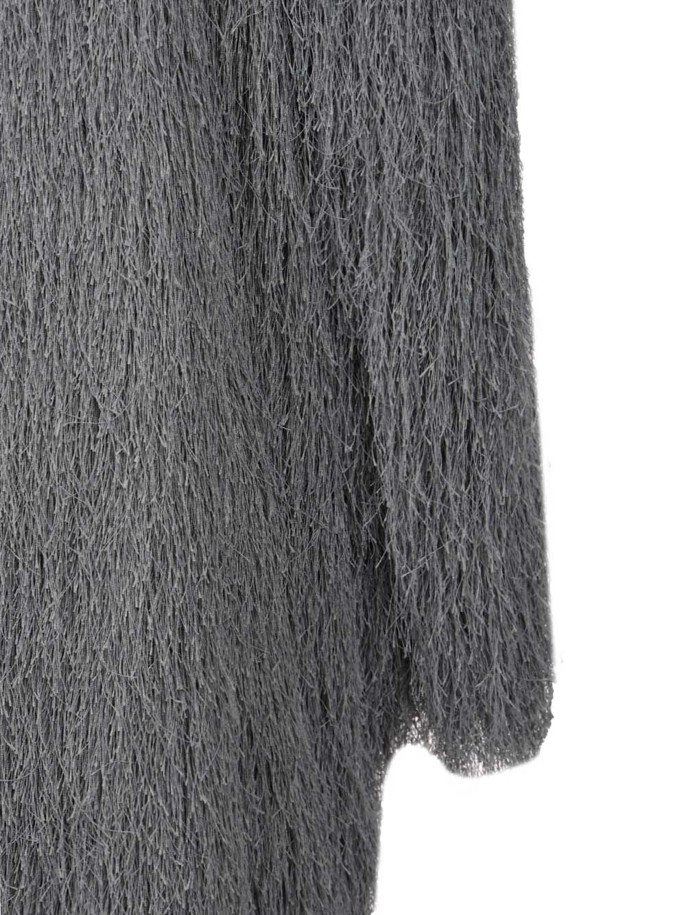 Dries Van Noten Fringed Coat Coats - Grey | 5e46d494870d15589b8f6247381ba242637d24f5
