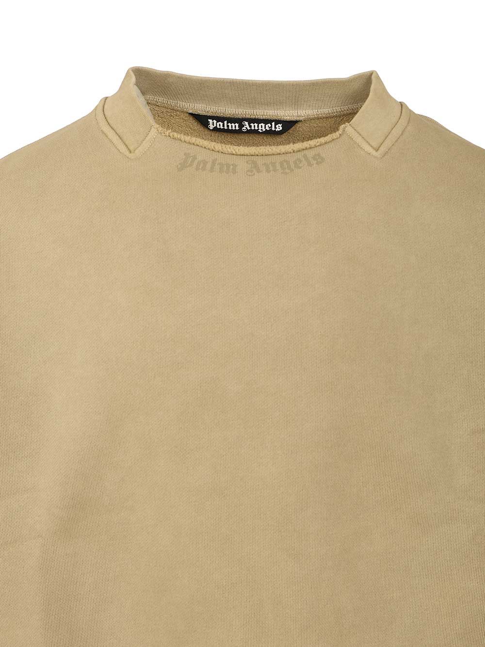 Palm Angels Curved Logo Sweatshirt Sweatshirts - Verde | 0b07937ef9ad632061b54c3de6635b8b4896c6cd