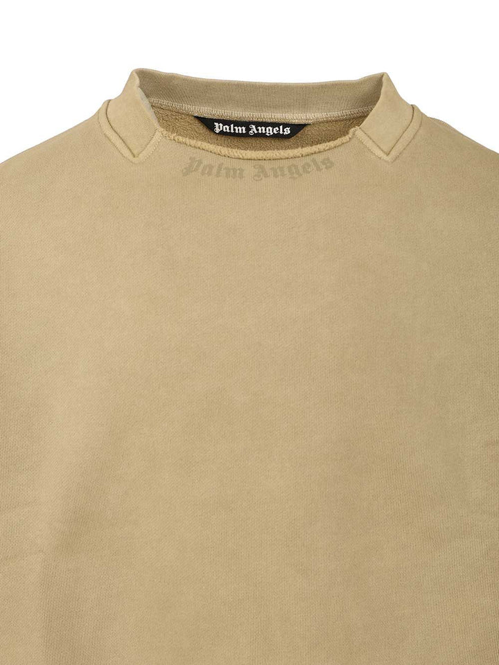 Palm Angels Curved Logo Sweatshirt Sweatshirts - Verde | 0b07937ef9ad632061b54c3de6635b8b4896c6cd