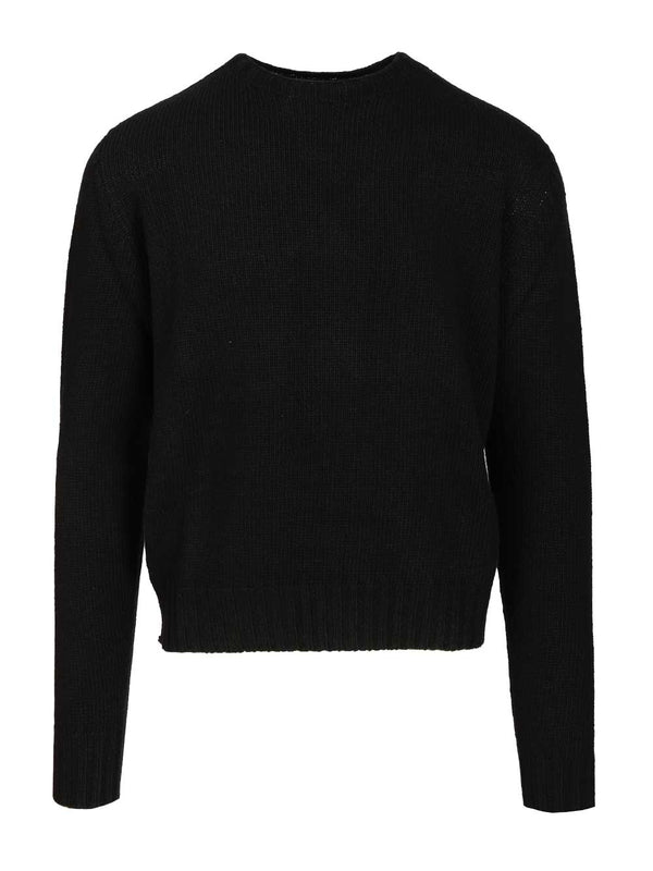 Curved Logo Sweater Sweatshirts Nero