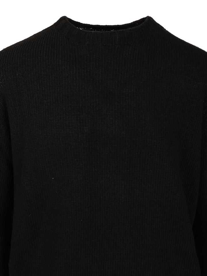 Palm Angels Curved Logo Sweater Sweatshirts - Nero | b61eea1ddba7d4a02c957ff43bdf34c6e60d912a