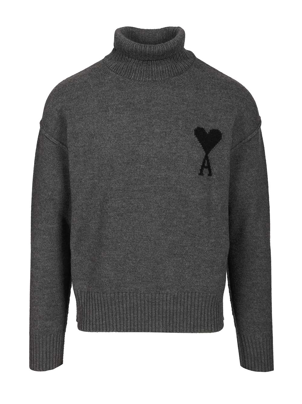 Ami Ami De Coeur Turtleneck Sweater Sweatshirts - Grey | cdf7a309b08a19a501bd60c21d8d660ef8deb705