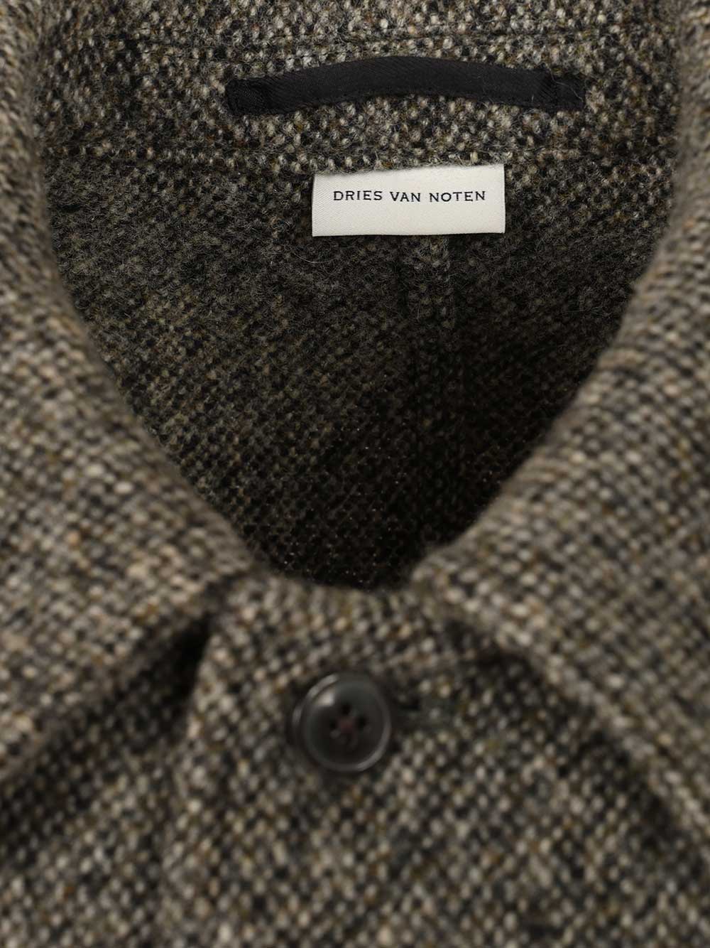 Dries Van Noten Wool Blend Jacket Coats - Grey | d72d9e836c588161f1970b6a6d7fe3f5d02dc62d