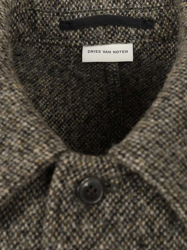 Dries Van Noten Wool Blend Jacket Coats - Grey | 5d35aa2828e816c8046bcb97e3ca109121711673