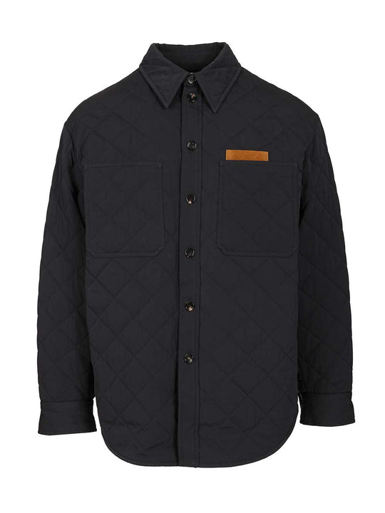 Quilted Overshirt Giacche Blu
