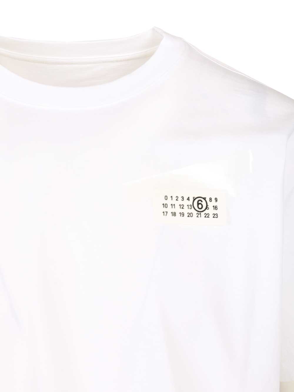 Mm6 Maison Margiela Trompe L T-Shirt - Bianco | cc948a24a7cb589b9bba10aaa4d3afc922517394