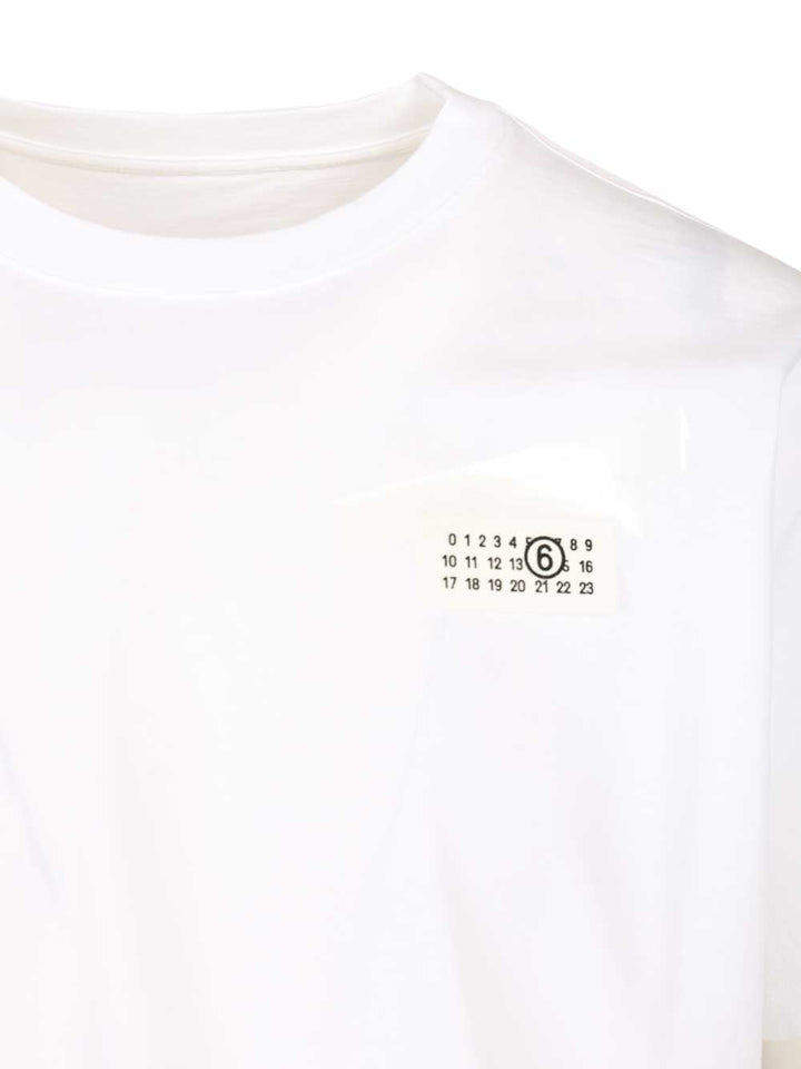 Mm6 Maison Margiela Trompe L T-Shirt - Bianco | cc948a24a7cb589b9bba10aaa4d3afc922517394
