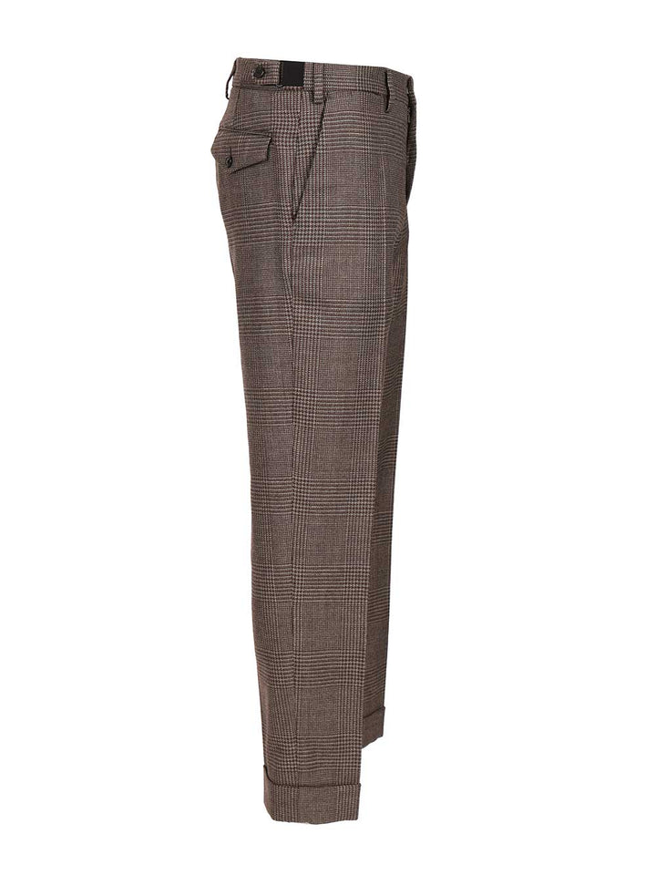 Dries Van Noten Prince Of Wales Wool Trousers - Marrone | 1b61bc9ffd47f253da629b3eda2cf6f256cf895d