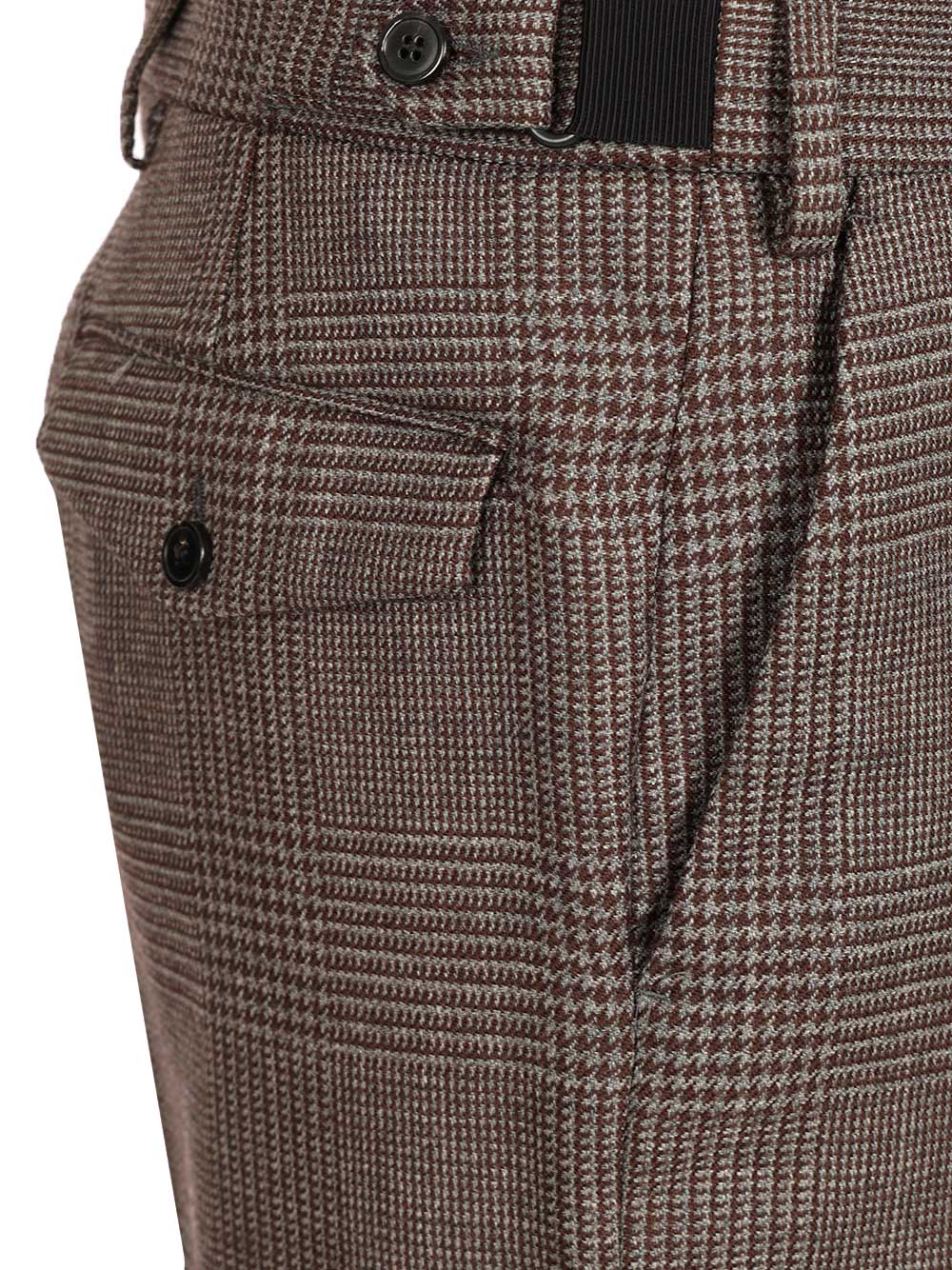 Dries Van Noten Prince Of Wales Wool Trousers - Marrone | 9994c3017399b1f5ae6b89d9191ba68b00decde2