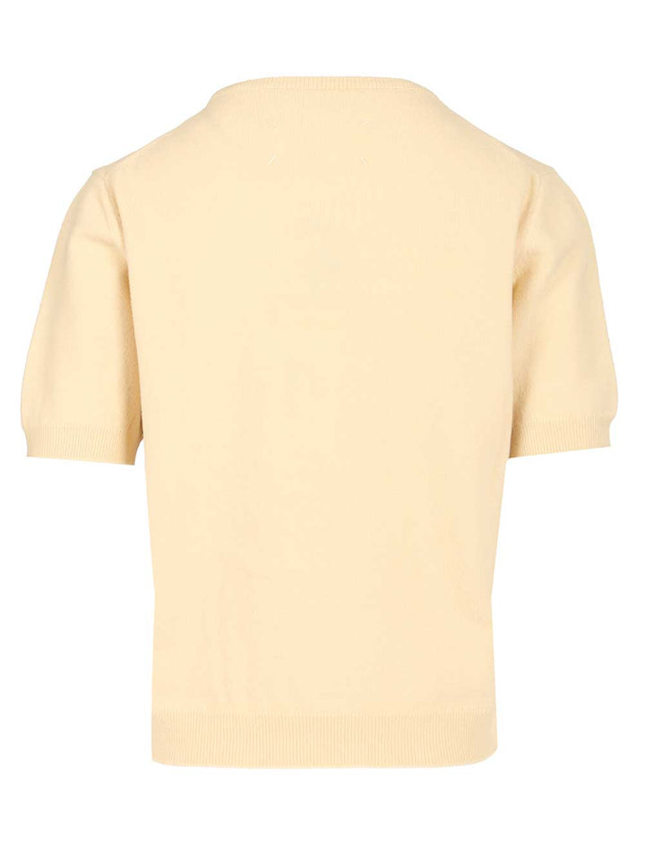 Maison Margiela Crewneck Sweater Knitwear - Beige | 7268e14905d945012a11454a485b44f3eb2284dd