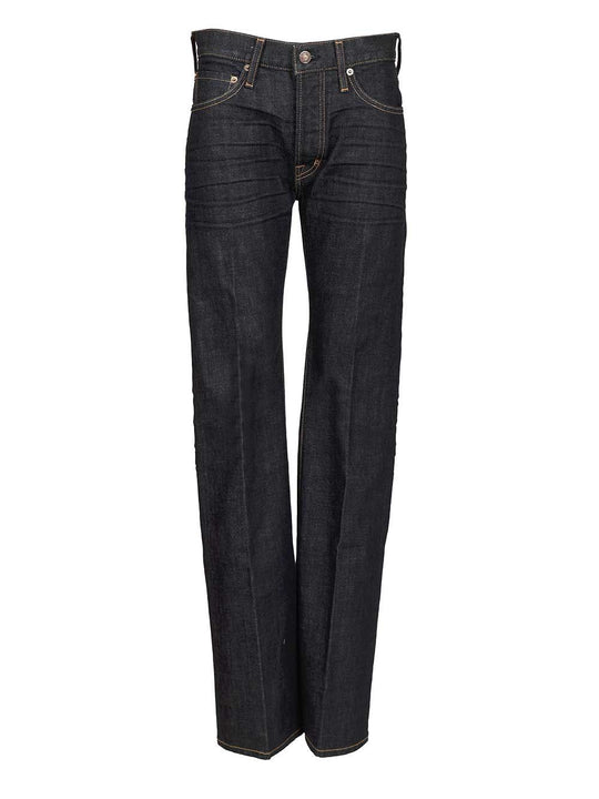 Selvedge Bootcut Jeans Blu