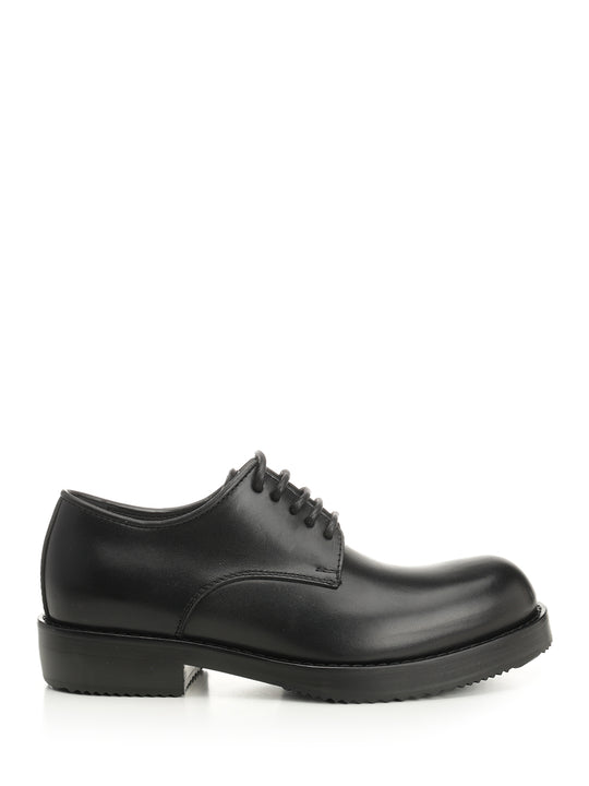 Leather Derby Shoe Lace-Up Shoes Nero