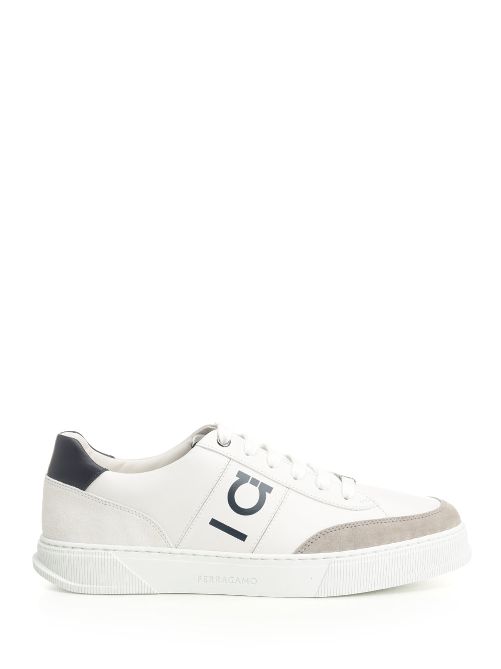 Ferragamo Low-Top Sneaker With Gancini Sneakers - Bianco | 1001f82ab37cf99db0554df7a9862fe1e6a1617d