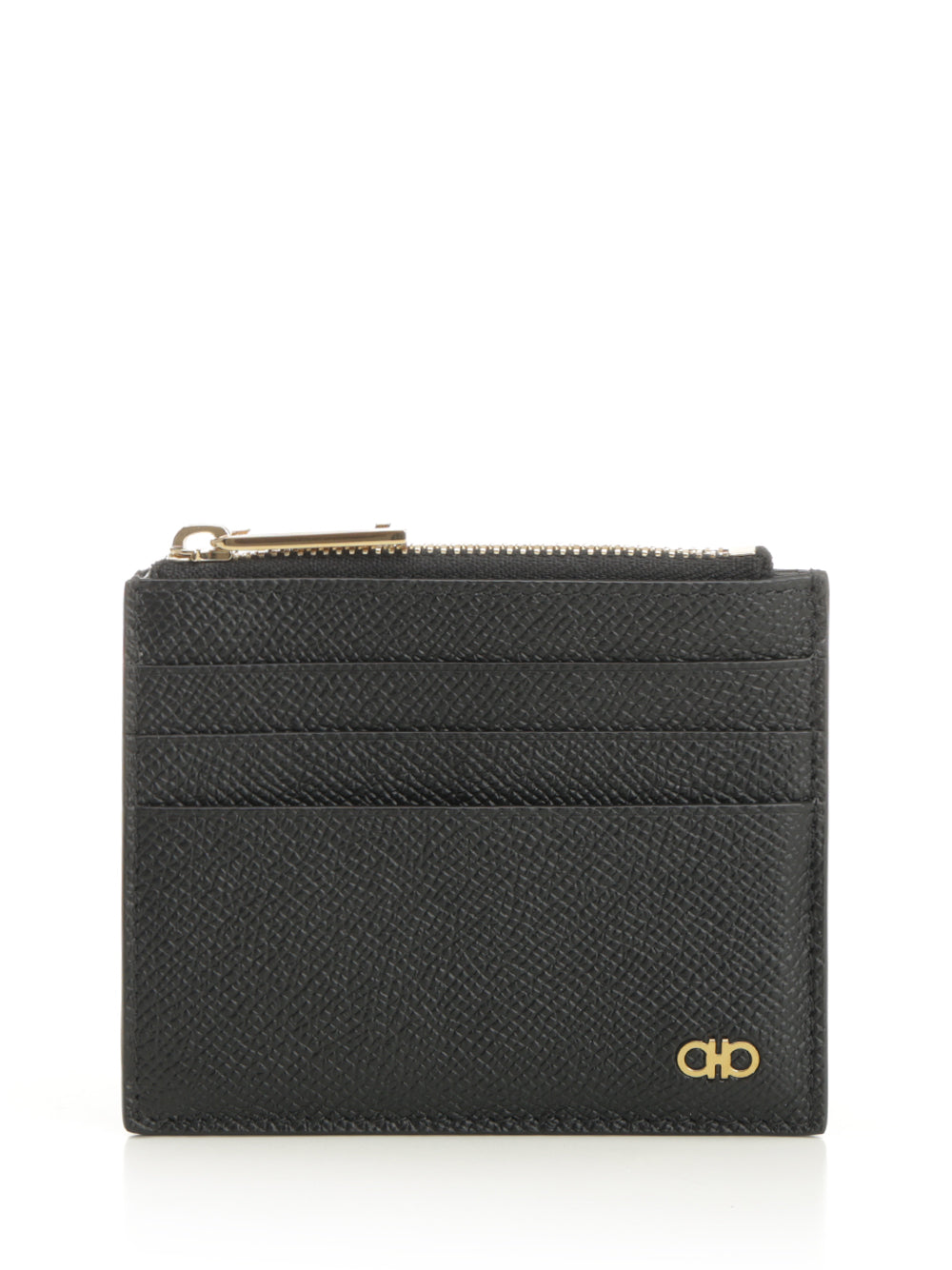 Ferragamo Credit Card Holder With Zip Wallets - Nero | 9e4f789c213b32cb93e1498dd4b867bdfcc11c3c
