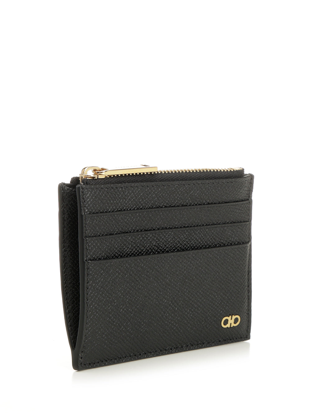 Ferragamo Credit Card Holder With Zip Wallets - Nero | 2937aa414fe8c14e66c429a4f1acfd3461447e0f