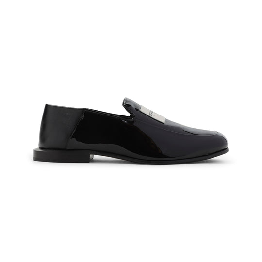 Black Calf Leather Label Loafer