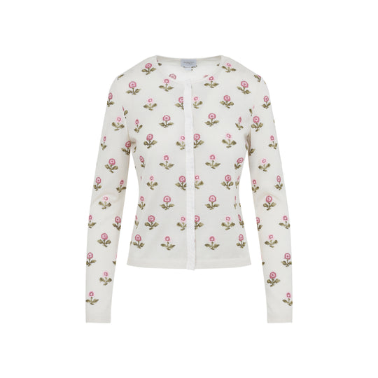 Ivory White Cashmere Knit Cardigan