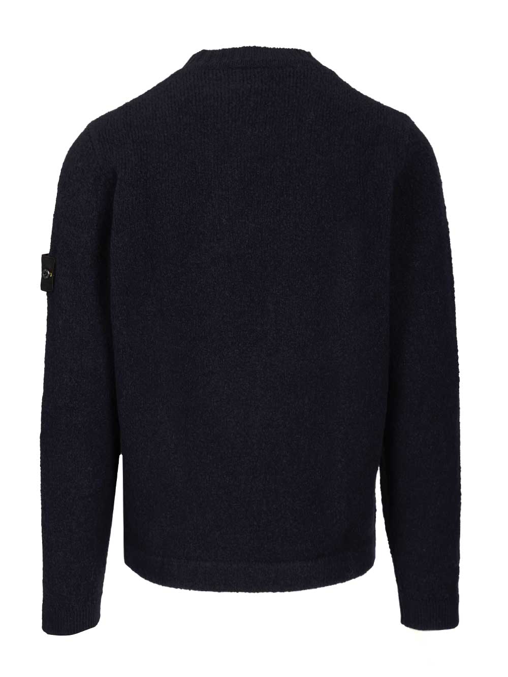 Stone Island Organic Cotton Crew Neck Sweater With English Ribs Knitwear - Blu | a33a582bf80081a25518fc2a5d88a6505739cd62